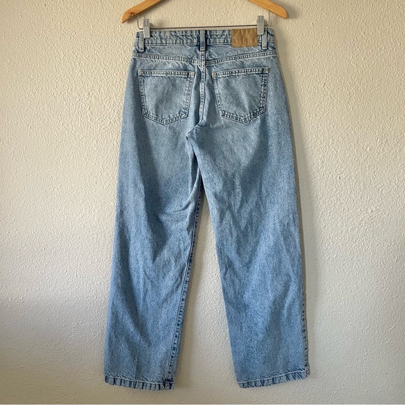 Cotton On Low Rise Straight Jeans Women’s Size 4 (26) Blue Light Wash Ripped Y2K - Picture 7 of 14